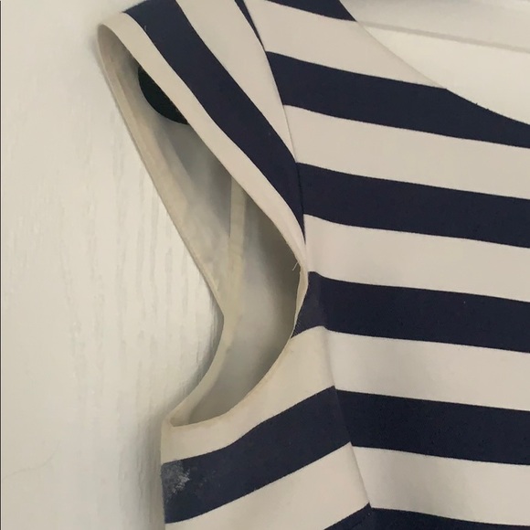 Kate Spade Blue and Ivory Striped Cap Sleeve Dress - Picture 5 of 7